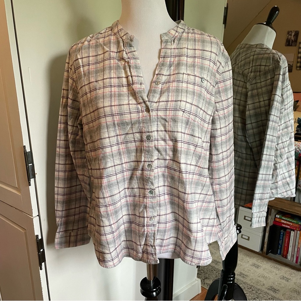 L.L.Bean XL Plaid Button Down Shirt